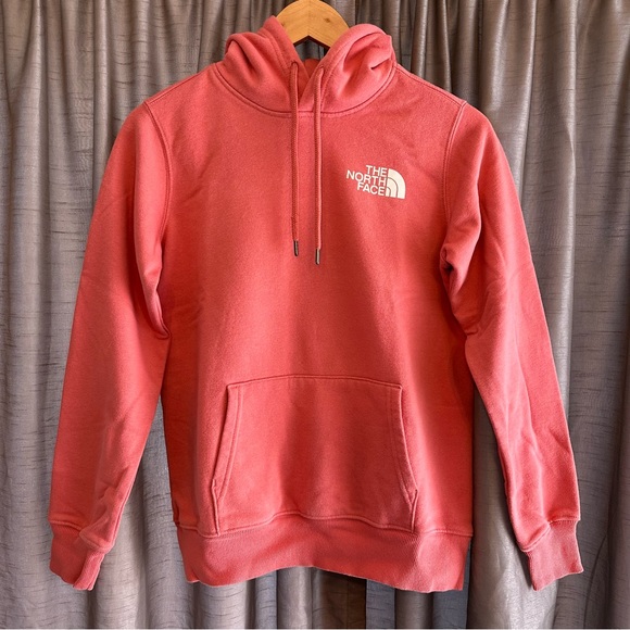 THE NORTH FACE Box NSE Never Stop Exploring Rose Salmon Pink Hoodie XS - Picture 6 of 12